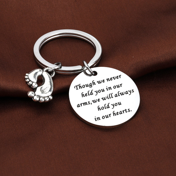 Sympathy Gift for Loss of a Loved One Baby Loss Remembrance Jewelry Miscarriage Keyring Bracelet Baby Memorial Gift Hold You in My Heart