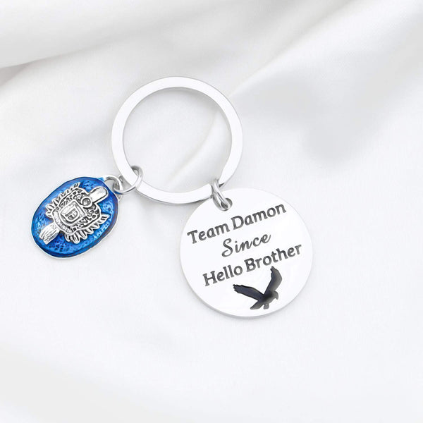 Vampire Diaries Fans Gift Vampire Diaries Inspired Jewelry Team Damon Since Hello Brother Movie Bracelet Keychain for Women Girls