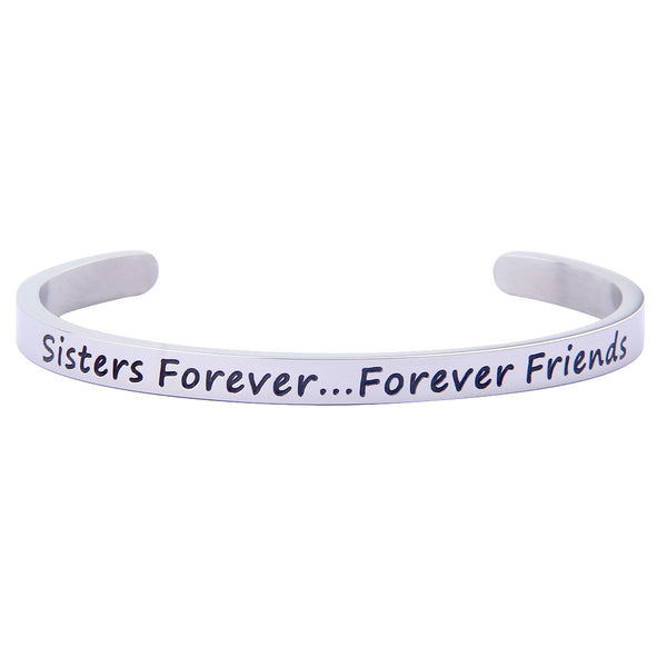 Sisters Forever Cuff Bracelet Forever Friend Bangle Friendship Gift