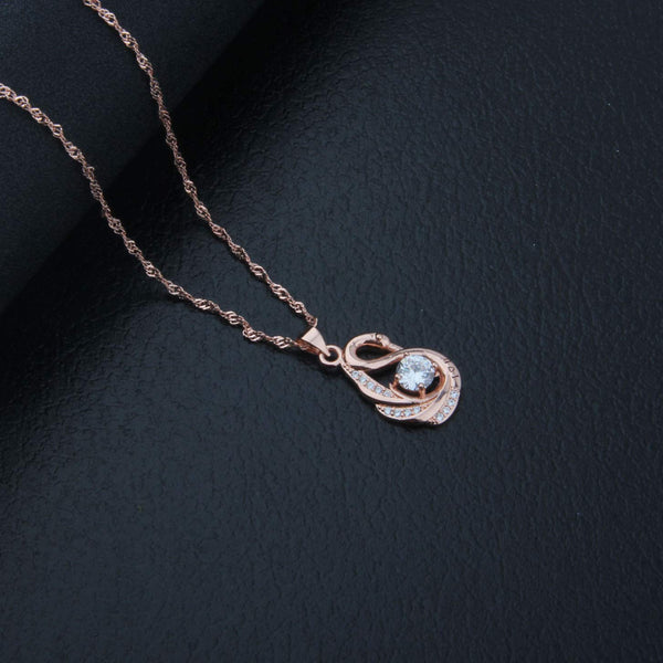 MYOSPARK Swan Necklace Valentine's Day Gift for Her Crystal Swan Pendant