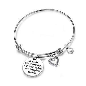 MYOSPARK To My Daughter Bracelet Daughter Gifts Teen Girls Love Bracelets Daughter Birthday Gift