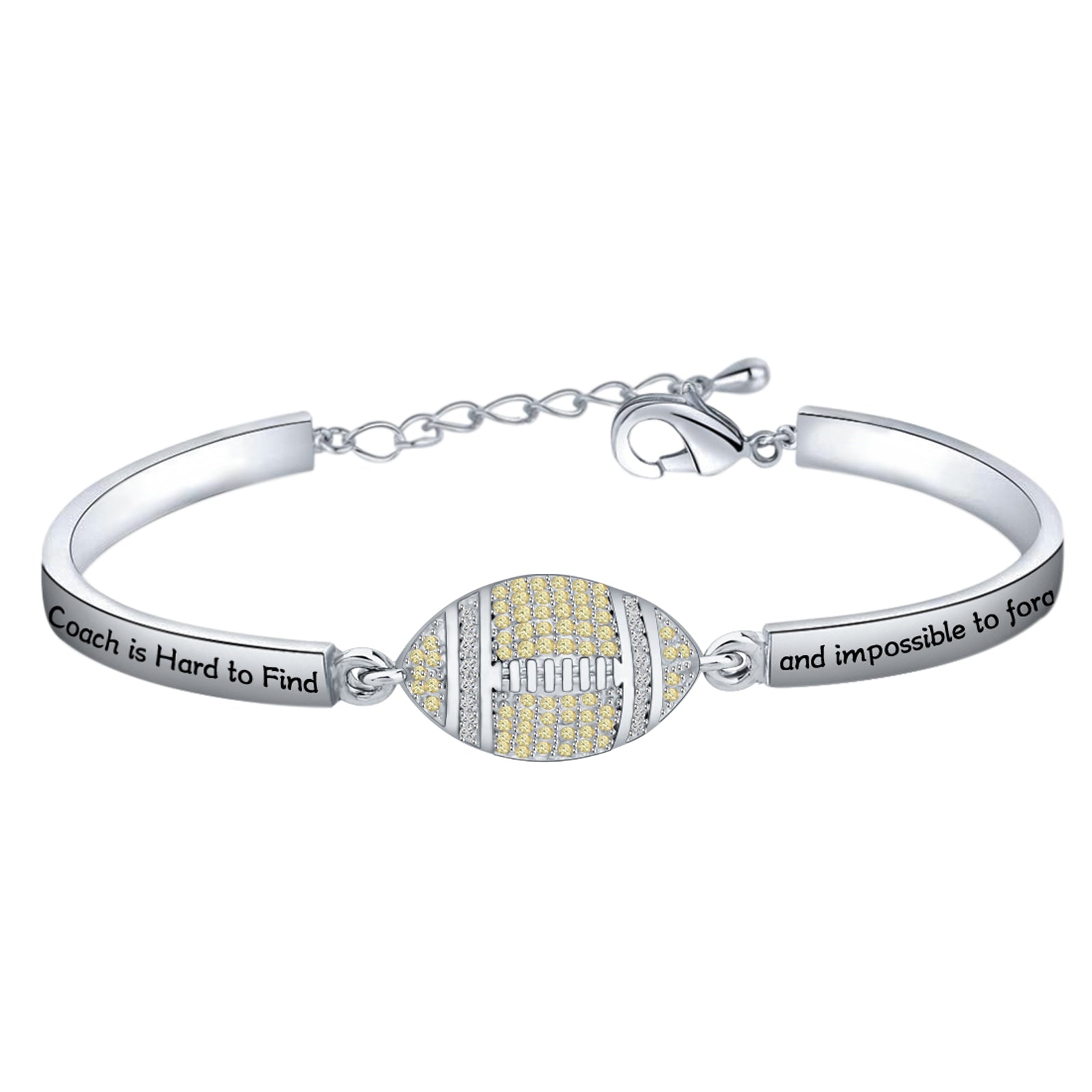 MYOSPARK Football Bracelet A Great Coach Is Hard to Find And Impossible to Forget Bracelet Football Coach Gift Coach Appreciation Gift