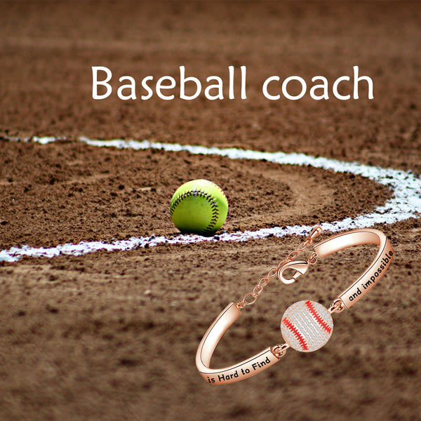 MYOSPARK Baseball Bracelet A Great Coach Is Hard to Find And Impossible to Forget Bracelet Baseball Coach Gift Coach Appreciation Gift