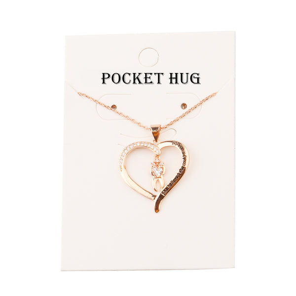 Pocket Hug Cross Rose Gold Necklace Birthday Gift For Girls