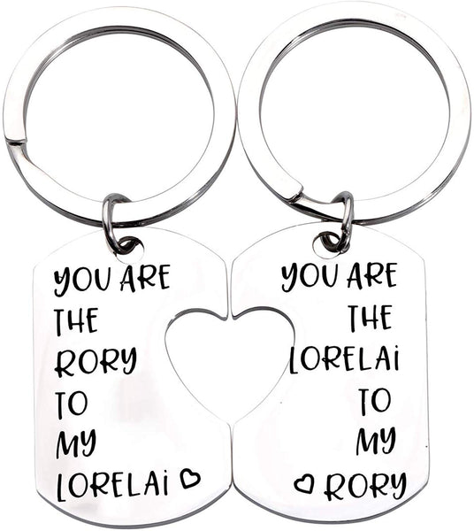 Mother Daughter Gift Best Friend Gift Sister Gift You Are the Lorelai To My Rory TV Show Inspired Jewery Mother Daughter Keychain Set