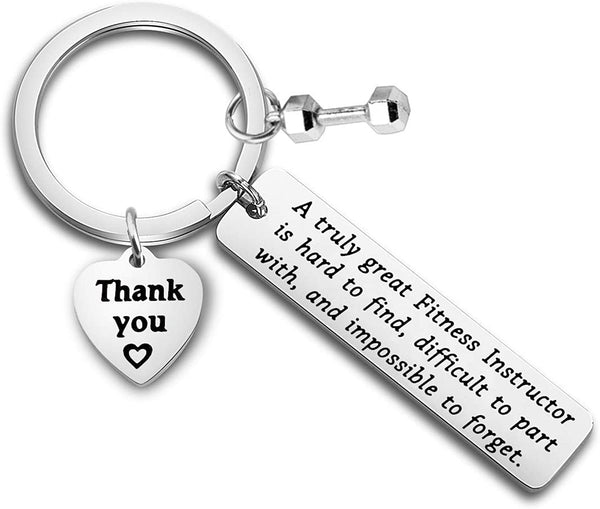 Fitness Instructor Gift A Truly Great Fitness Instructor is Hard to Find Keychain Personal Trainer Gift Instructor Thank You Gift