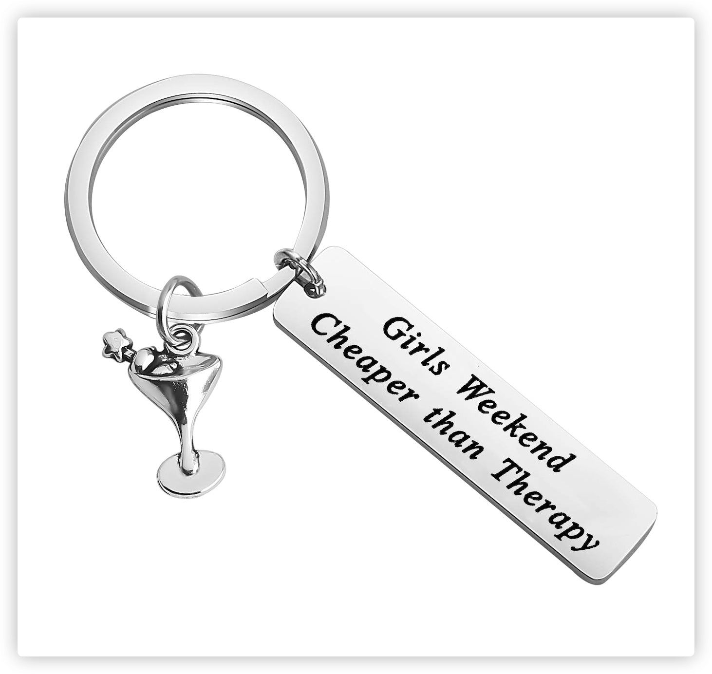 Girls Getaway Gift Awesome Gift Girls Weekend Cheaper Than Therapy Keychain Weekend Gift for Girls
