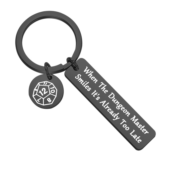 When The Dungeon Master Smiles It's Already Too Late Keychain Dungeon Master Gift Funny Dungeons and Dragons Gifts