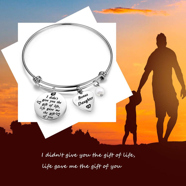 Stepdaughter Gifts Daughter in Law Bracelet I Didn't Give You The Gift of Life Life Gave Me The Gift of You Step Daughter Gifts from Stepmom
