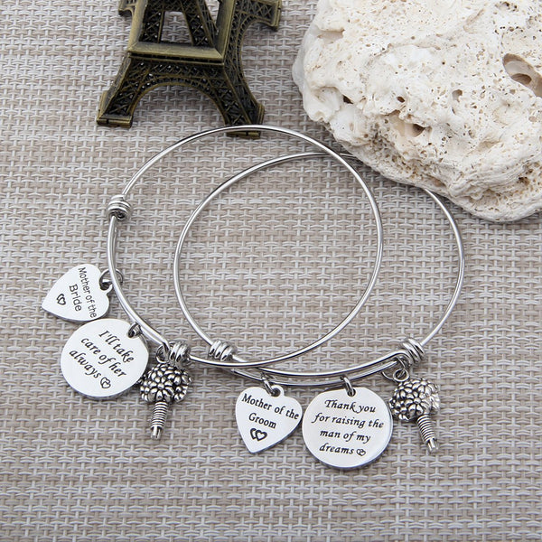 Mother of The Bride or Groom Adjustable Bangle Wedding Gifts Mothers Gifts Bangle Bouquet