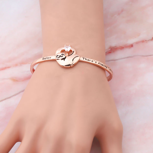 Sloth Charm Bracelet Sloth Gifts Lazy Bracelet Relax There's Always Tomorrow Gifts for Women