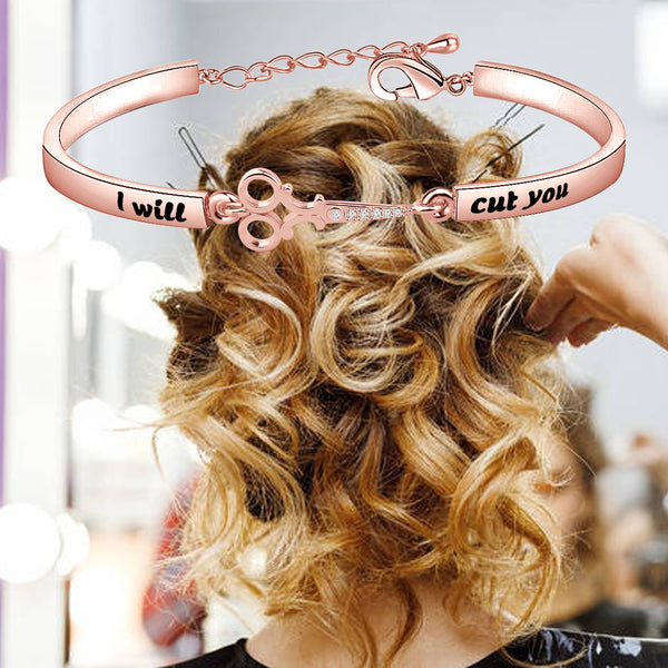 Scissor Bangle Bracelet Hair Stylist Bracelet Hairdresser Gifts for women Teen Girls