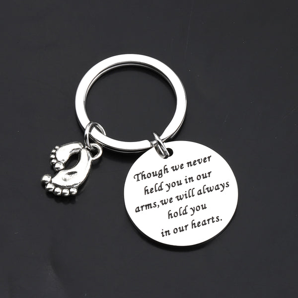 Sympathy Gift for Loss of a Loved One Baby Loss Remembrance Jewelry Miscarriage Keyring Bracelet Baby Memorial Gift Hold You in My Heart