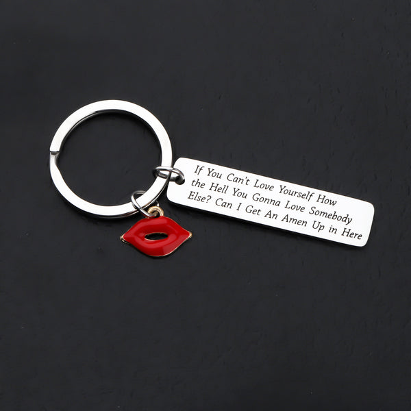 RuPaul's Drag Race Inspired Jewelry Drag Queen Gift If You Can't Love Yourself How The Hell You Gonna Love Somebody Else? Can I Get an Amen Up in Here Keychain Pride Gift for Friends