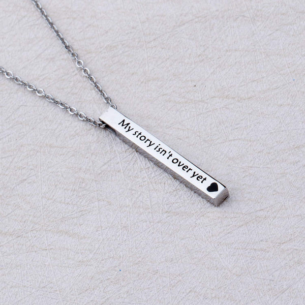 Semicolon Necklace Suicide Awareness Semicolon Gift My Story Isn't Over Yet Depression Suicide Mental Health Awareness Semicolon Inspirational Jewelry