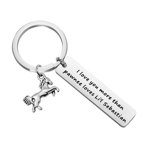 Parks and Recreation Keychain Horse Gift Jewelry Horse Keychain I Love You More Than Pawnee Loves Li’l Sebastian Inspired by Parks and Recreation Gift for Fans