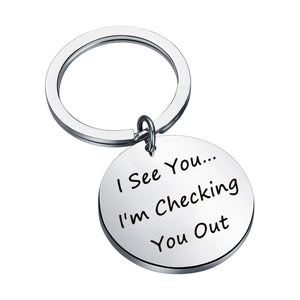 Eurovision Song Contest The Story of Fire Saga Jewelry I See You I'm Checking You Out Keychain Movie Quote Jewelry