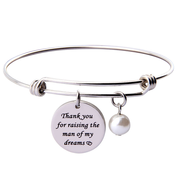 Thank You for Raising the Man of My Dream I Will Take Care of Her Always Bracelet Set Gift for Mother in Law