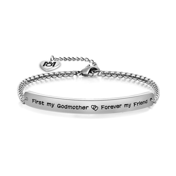 Christmas Gift For Godmother First my Godmother, Forever my FriendBracelet, Inspiration Women Jewelry